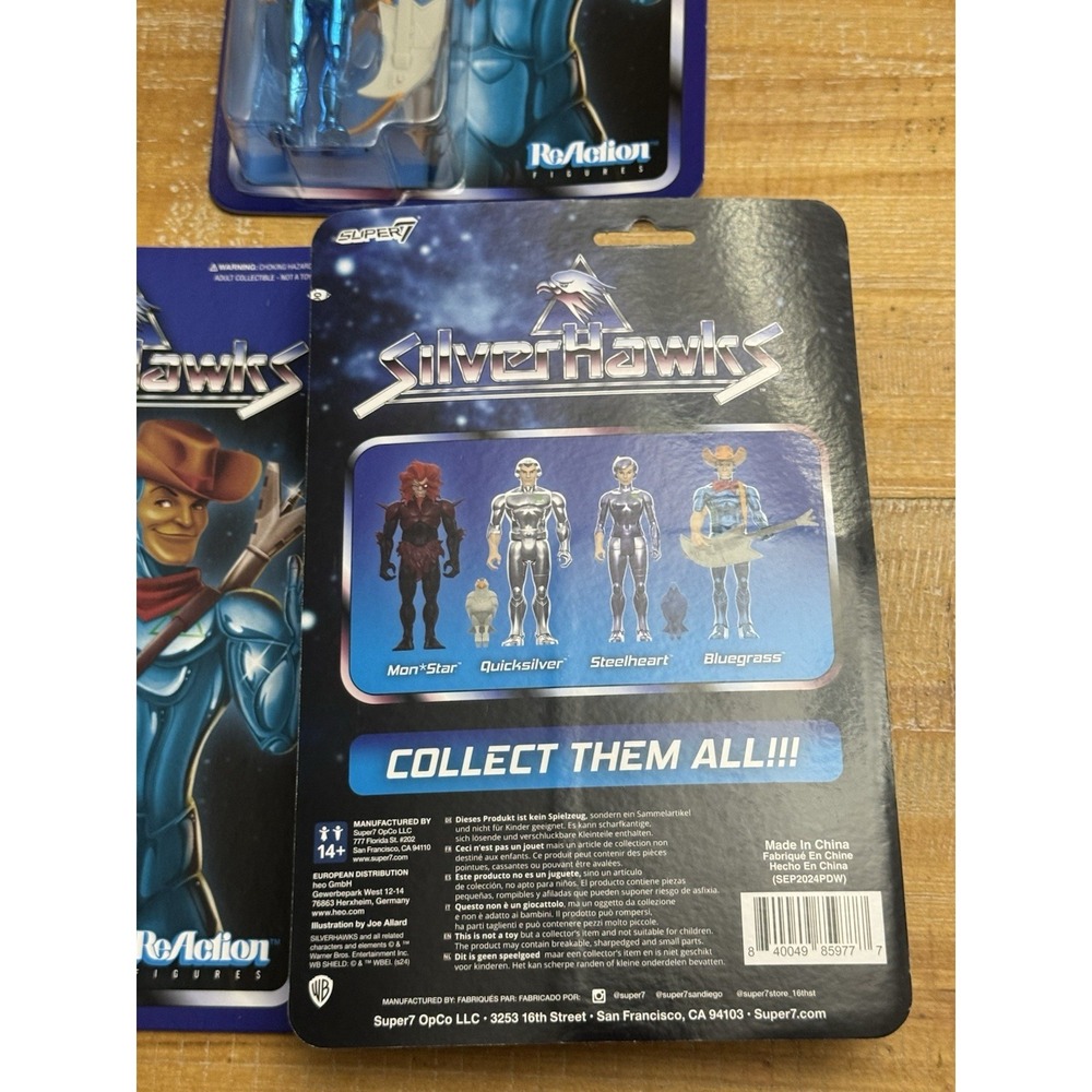 Bluegrass Silverhawks Super7 Reaction Action Figure‎ Lot of 3 Brand NEW - Picture 5 of 5